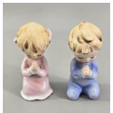 Vintage Lefton Praying Boy and Girl Figurines