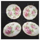 4 Royal Albert 'American Beauty' Saucers