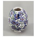 Artistian Hand-Painted Violet Ceramic Vase