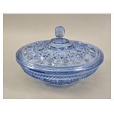 Fostoria Coin Glass Covered Dish vtg