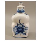 Gzhel Russian Porcelain Floral Decanter