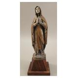 Mid-Century Italian Bronzed Virgin Mary Statue