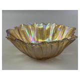 Jeannette Marigold Carnival Glass Cosmos Bowl