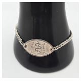 Sterling Silver Medical Alert Bracelet