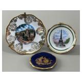 Limoges France Miniature Porcelain Plate Trio