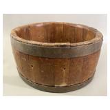 Antique Oak and Brass Coopered Tub