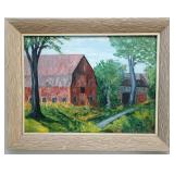 Pierre Renaud, Red Bard Landscape, Oil