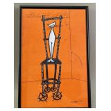 Casagï¿½ï¿½, Whimsical Cat on a Rolling Chair, 2002