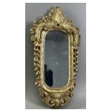 Gold-Finished Rococo Style Composite Wall Mirror