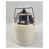 Antique Two-Tone Stoneware Preserve Jar with