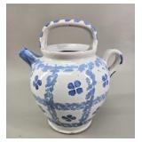 Antique French Faience Blue & White Spouted Vessel