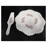 Porcelain Floral Cake Set