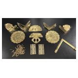 Brass Hardware Lot for Chinese Chest vtg