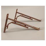Pair of Antique Adjustable Metal Brackets