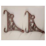 Pair of Antique Cast Iron Victorian Shelf Brackets