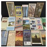 18 Vintage U.S. State and City Maps