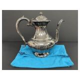Birks Silver Plate Coffee Pot & Birks Pouch