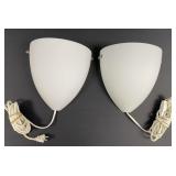 Pair of Ikea Vaxcel Frosted Glass Wall Sconces
