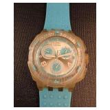 Swatch Chrono Translucent Turquoise Wristwatch