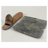 Victorian Silver-Plate Card Case & Wood Snuff Box