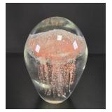 Large Art Glass Jellyfish Paperweight