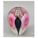 Signed Lotton Studio Solifore Art Glass Vase