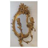 Louis XV Style Giltwood Two-Light Girandole Mirror