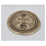 Jean-Louis Scherrer Paris Gilded Mask Brooch