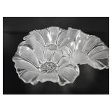 Mikasa Sunflower Frost Divided Crystal Dish