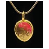 VTG Swirled Enamel Snake Chain Necklace