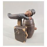 ANRI Italian Wood Carved Drunk Musical Cigarette