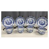 8 tea cups and saucers??