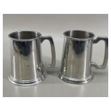 Pair of English Pewter Tankards