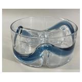Holmegaard Blue Wave 3-Part Glass Bowl