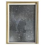 M. Andre, Signed Quebec 'Snowstorm' Watercolour