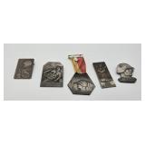 Lot of 5 WWII Swiss Military Pins/Medals
