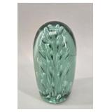Large Victorian Green Glass Dump Paperweight
