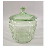 1930's Anchor Hocking Uranium Glass Cookie Jar