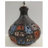 Maurice Chalvignac Brutalist Ceramic Pendant Lamp