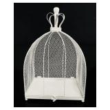 VTG Shabby Chic Crown Birdcage