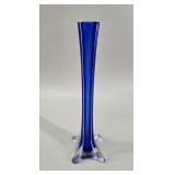 Mid-Century Cobalt Sommerso Style Glass Bud Vase