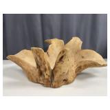 Large Hand Carved Freeform Wood Bowl Centrepiece