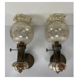 Pair of Italian Majolica Wall Sconces