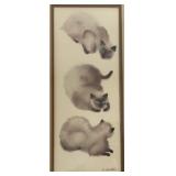 C. Counter: Siamese Cats Watercolour Art Print