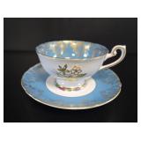 Shelley Bone China ' Fruits' Teacup & Saucer
