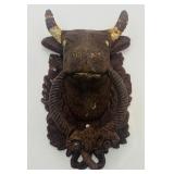 Antique Cast Iron Bull Door Knocker