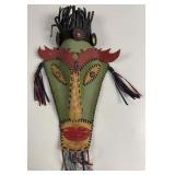Contemporary Polychrome Leather Mask-Deslandes