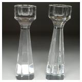 Kosta Boda Signed Eden Falk Candlesticks READ