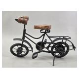 Vintage Brutalist Iron and Wood Bicycle Maquette