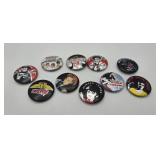 1980's Rock Punk Bands Pinback Pins
